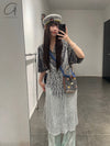 YANYAN KNITS 24 Autumn and Winter Linen Beach Shirt YYK-YYW24-1081-HUI Gray